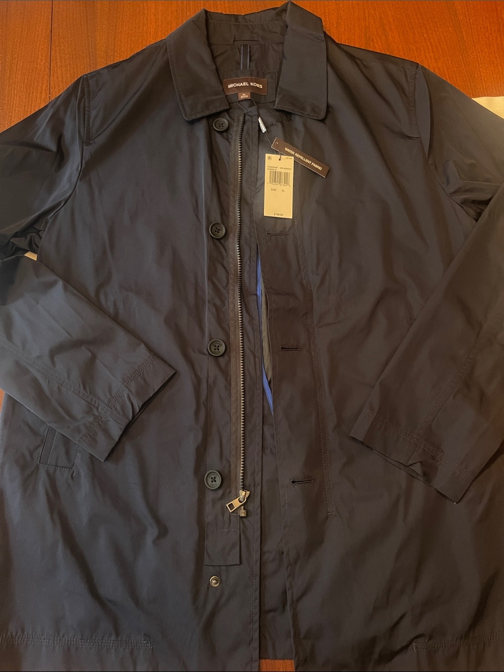 Michael Kors Navy Blue Trench Coat